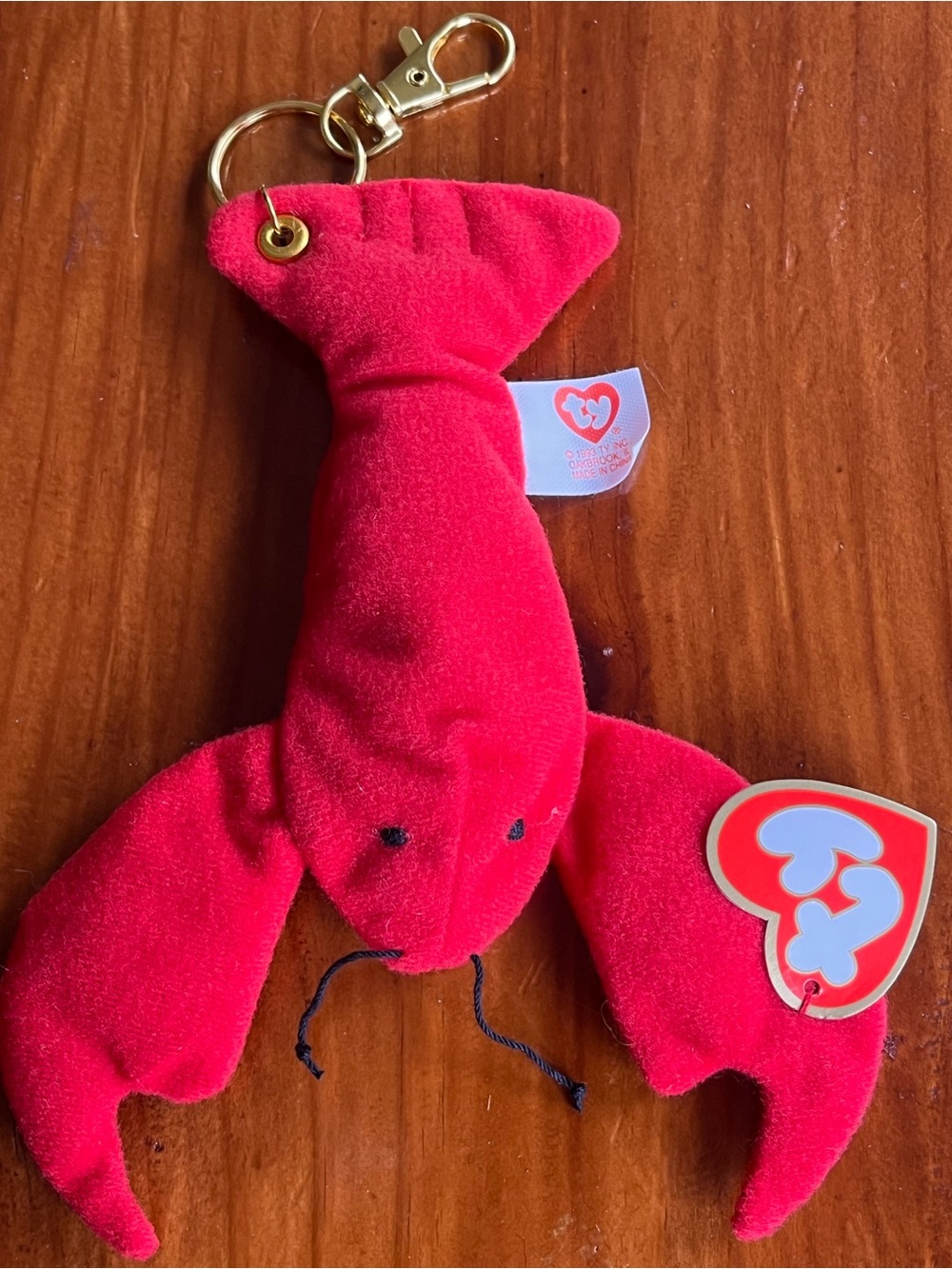 PINCHERS THE LOBSTER Teenie Beanie Baby NWT Key/Purse/Backpack Charm